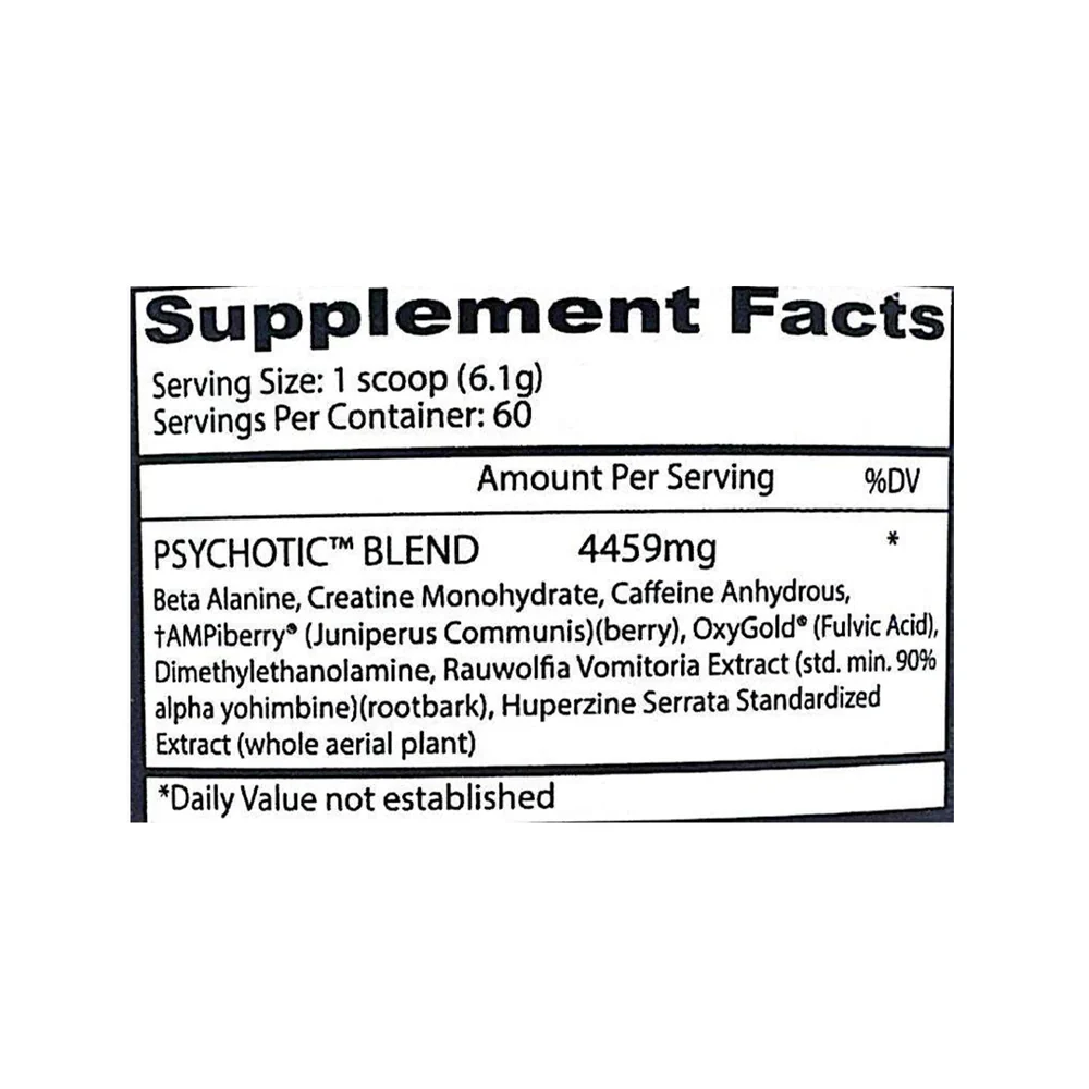 Insane Labz Psychotic Pre-Workout 60 Servings - Image 2